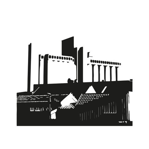 Ila i Trondheim, tracet og bearbeidet i Illustrator og photoshop.